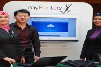 The team members with their product
