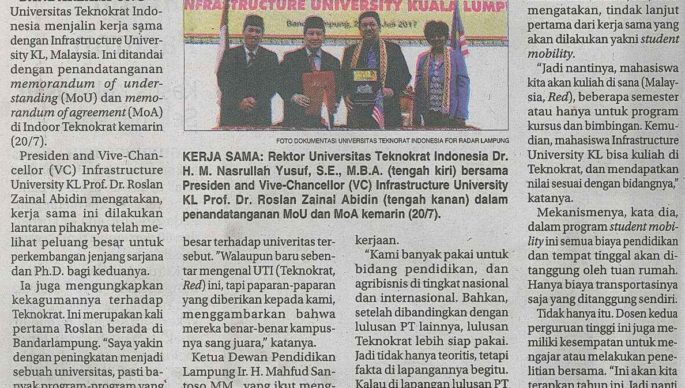 RadarLampung-21-july-17-Teknokrat-Jalin-Kerja-Sama-dengan-Malaysia