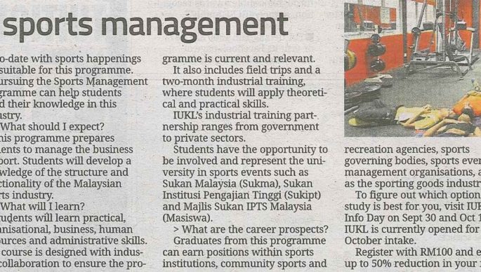 The-Star-21-september-17-Specialising-in-Sports-Management