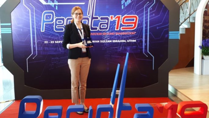 Dr. Golnoosh sharing her proud moment at the PECIPTA 2019