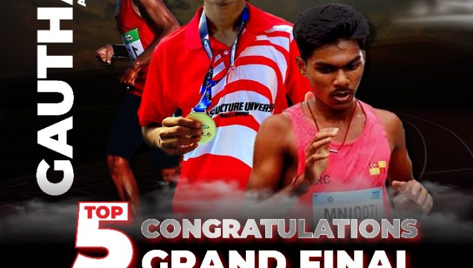 Congratulations Gautham A/L Vadivelu on Top 5 Varsity Track & Field Championship
